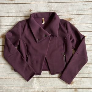 💜LUCY cropped moto style jacket